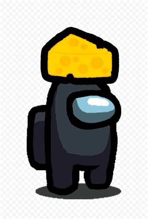 HD Cheese Hat Black Among Us Character PNG | Citypng