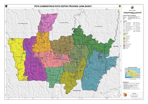 Administrasi Kota Depok | Peta, Ukuran kertas, Geografi