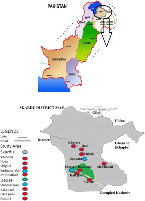 Map of District Skardu showing the study sites. | Download Scientific ...