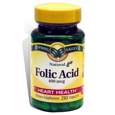 Spring Valley - Folic Acid 400 mcg, 250 Tablets Reviews 2021