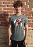 Champion Georgia Bulldogs Grey Ultimate Triblend Distressed Mascot Short Sleeve Fashion T Shirt