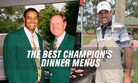 The Masters: Some of the best Champion's Dinner menus from over the years