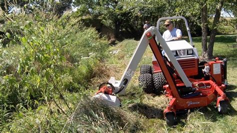 Ventrac Boom Mower!! Compact Tractor Mowing Ditch! - YouTube