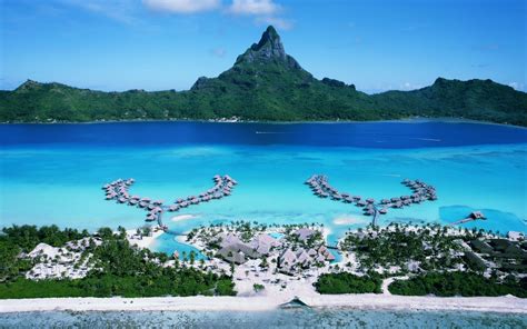 travel, vacation, pacific ocean, bora bora island, resort, four, bora ...