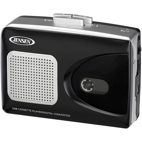 Jensen SCR-90 Stereo USB Cassette Player with Built-in Speaker and Encoding to Computer ...