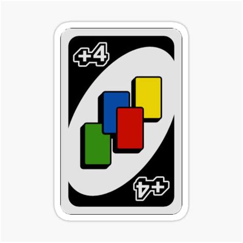 "Uno Draw 4" Sticker for Sale by lichwitch | Redbubble