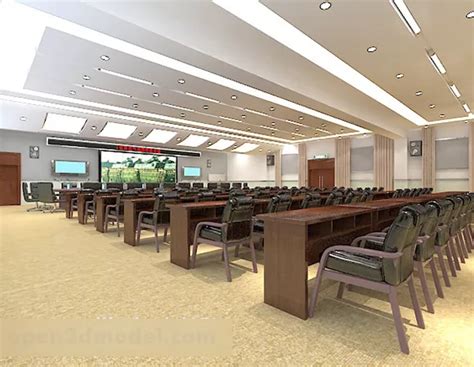 Lecture Hall Interior V1 3d Model - .Max, .Vray - Open3dModel