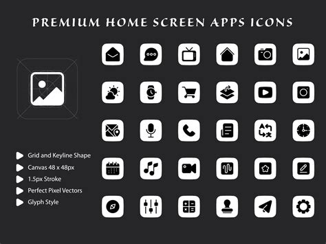 Home Screen Apps Icon Pack 2268220 Vector Art at Vecteezy