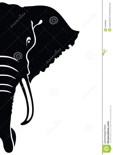 Elephant Head Silhouette