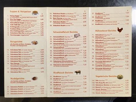 Menu au Hong Kong Wok restaurant, Bonn, Friedrich-Breuer-Straße 92