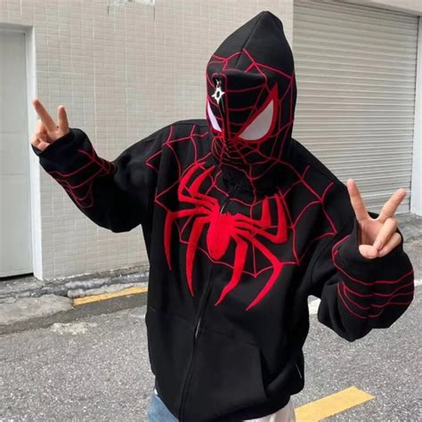 Buy Spider Hoodie Spiderweb Hoodie Spiderweb Print Grunge Online in ...