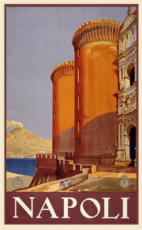 Vintage Napoli Travel Poster Free Stock Photo - Public Domain Pictures