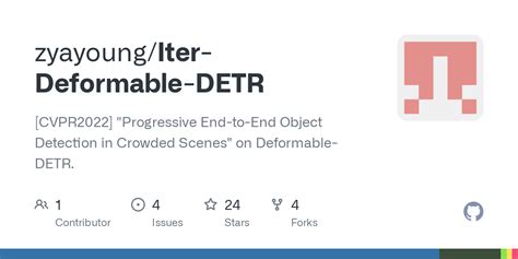 GitHub - zyayoung/Iter-Deformable-DETR: [CVPR2022] "Progressive End-to-End Object Detection in ...