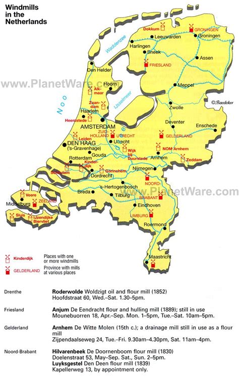 Map Holland Windmills