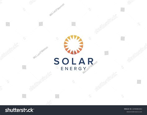 Solar Energy Logo Vector Image Stock Vector (Royalty Free) 2240081063 ...