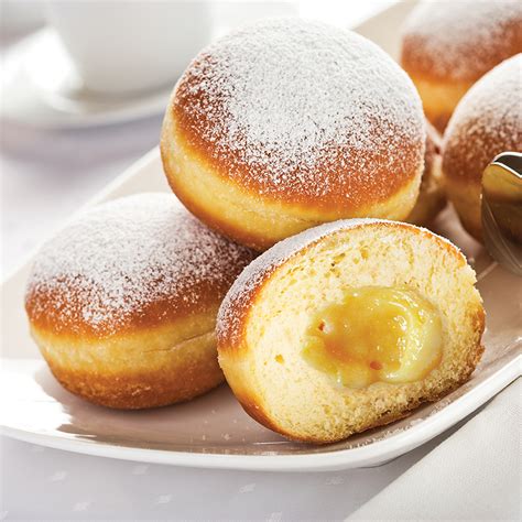 Lemon Curd Filled Donuts - Yackandandah