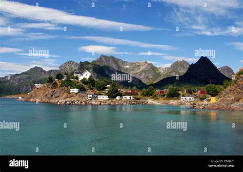 Sandvika camping Norway, Arctic, Lofoten Islands Stock Photo - Alamy