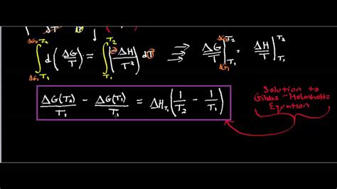 Gibbs-Helmholtz Equation Solution - YouTube