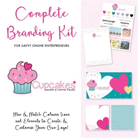 Cupcake Sprinkles Small Business Logo Kit - Vicki Nicolson | Brand ...