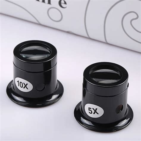 5X/10X Mini Portable Eye Magnifier Monocular Magnifying Glass Loupe Lens Jeweler Watch Tool ...