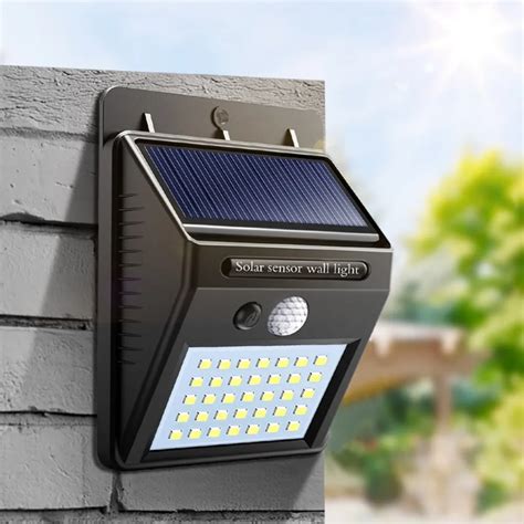 35 30 LED Solar Light Outdoor Solar Lamp PIR Motion Sensor Solar Panel Night Security Wall Light ...