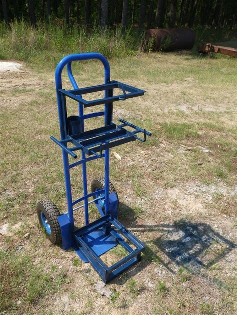 Stick welder cart made from a heavy duty harbor freight hand truck ...