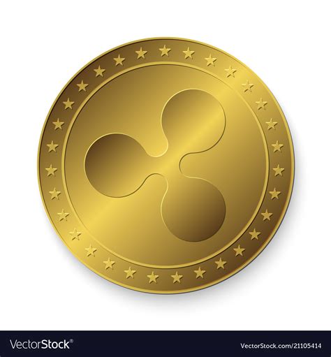 Golden ripple coin Royalty Free Vector Image - VectorStock