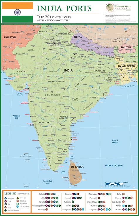 India Sea Ports Map