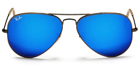 Lyst - Ray-Ban 'aviator Large Metal' Mirror Sunglasses in Blue