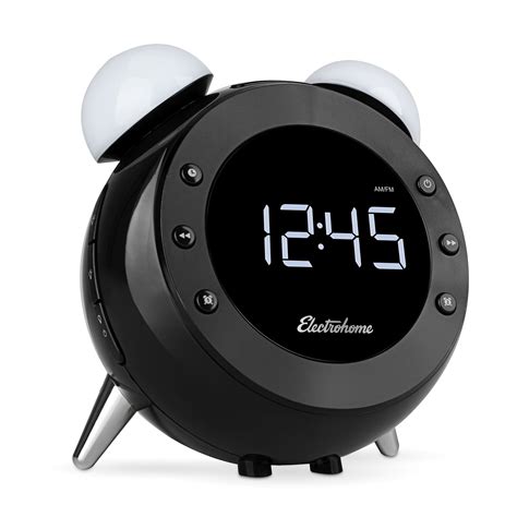 Electrohome Retro Alarm Clock Radio with Motion Activated Night Light and Snooze, Digital AM/FM ...