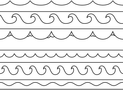 Waves Printable Template | Free Printable Papercraft Templates