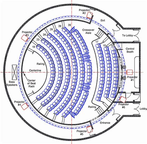 an auditorium seating diagram with seats in the center