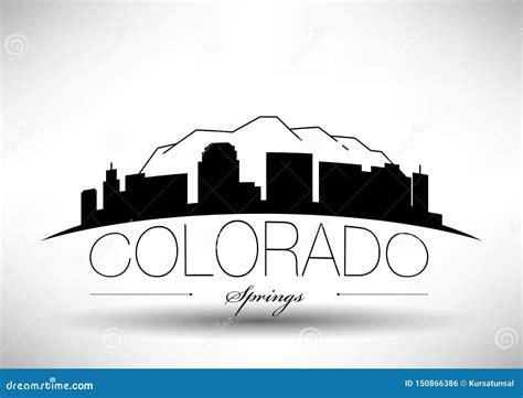 Vector Graphic Design of Colorado Springs City Skyline Stock Vector - Illustration of colorado ...