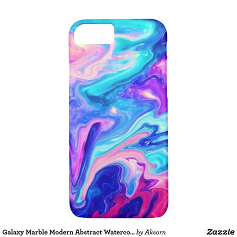 Galaxy Marble Modern Abstract Watercolor iPhone 7 iPhone 8/7 Case Cool Iphone 7 Cases, Phone ...