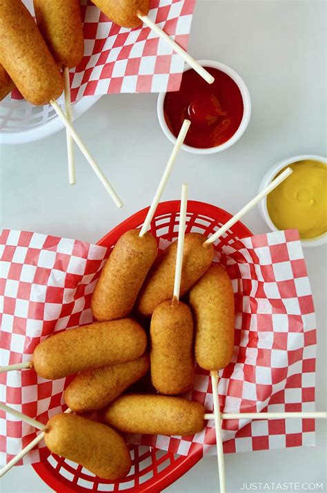 Easy Homemade Mini Corn Dogs - Just a Taste