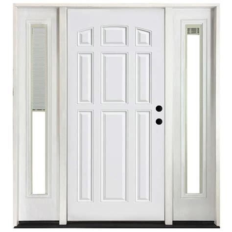 Steves & Sons 72 in. x 80 in. 9-Panel Primed White Left-Hand Steel ...