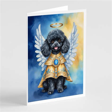 Black Poodle My Angel Greeting Cards Pack of 8 7 in x 5 in - Walmart.com