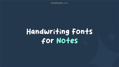 Best Handwriting Fonts For Students - Graphic Pie