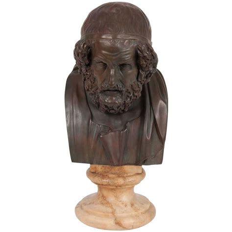 A 19th Century Bronze Bust of Homer – Nicolo Melissa Antiques