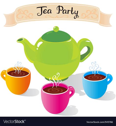 Tea party Royalty Free Vector Image - VectorStock