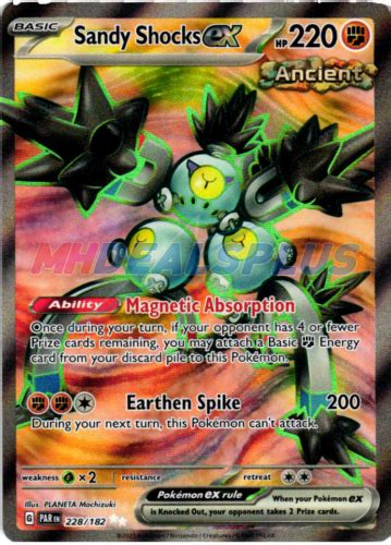 NM Pokemon Paradox Rift Sandy Shocks EX Ultra Rare Full Art 228 #228/ ...