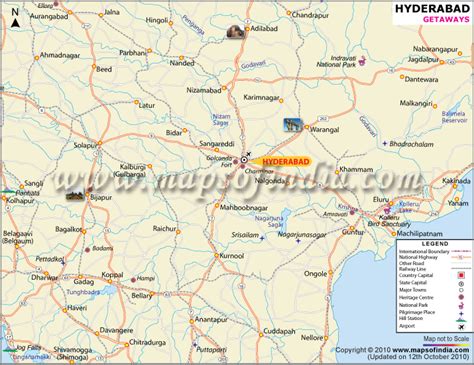 Map Of Hyderabad City With Tourist Places - Candie Virginia