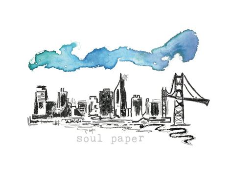 San Francisco Skyline Drawing at PaintingValley.com | Explore collection of San Francisco ...