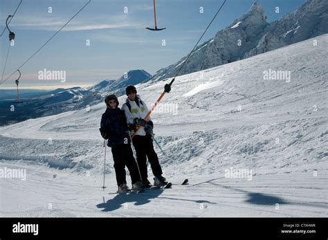 Skiing New Zealand Stock Photo - Alamy