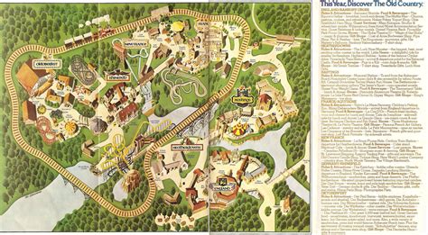 Theme Park Brochures Busch Gardens - The Old Country Map 1979 | Theme Park Brochures