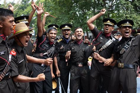 IMA Indian Military Academy Cadets after Passing Out Parade, Expressing Joy. Editorial Image ...