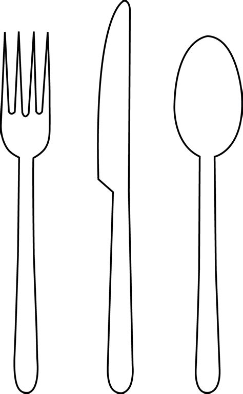 Knife And Fork Silhouette - ClipArt Best