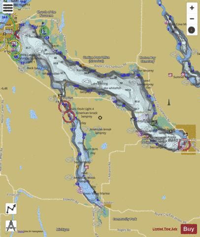 Charlevoix, Lake Fishing Map | Nautical Charts App