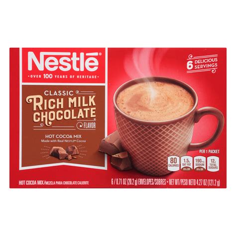 Nestle Hot Chocolate Mix Nutrition Facts | Besto Blog