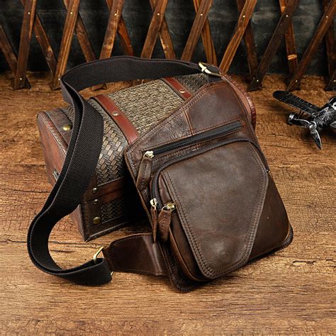 Leather Mens Cool Sling Bag Crossbody Bag Chest Bag for men – iwalletsmen